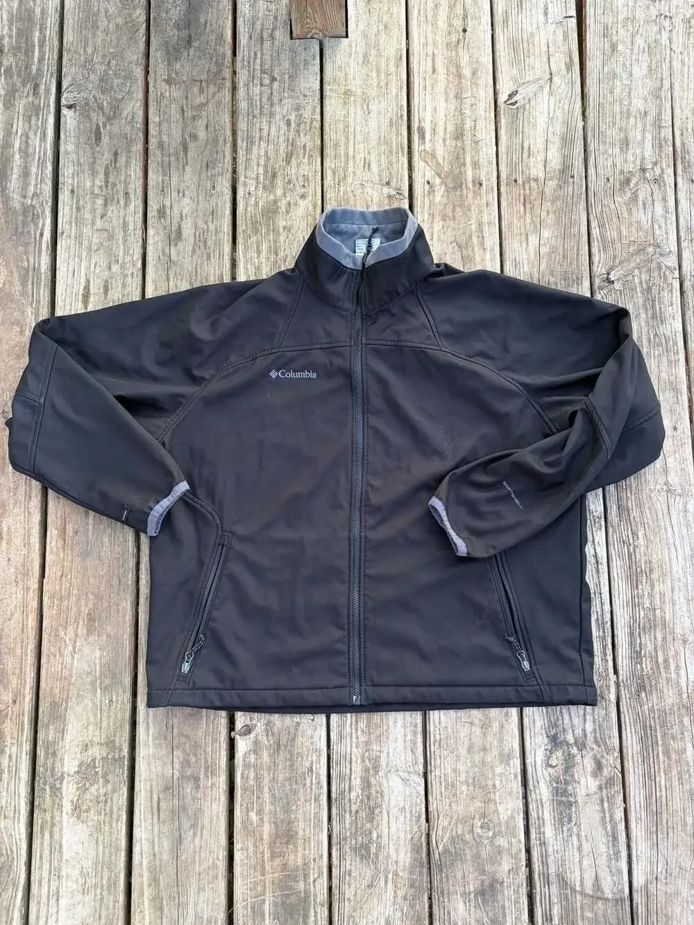 Columbia Interchange Men's Black Softshell Jacket with Grip Rite Embroidery